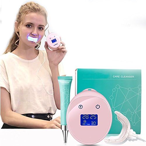 Fabura Automatic Cold Light Teeth Bleaching Whitening Kit, Dental Whitener, Mouth Tray, Natural &amp; Organic Gel, [Syringe NOT Required] - Home &amp; Travel Use
