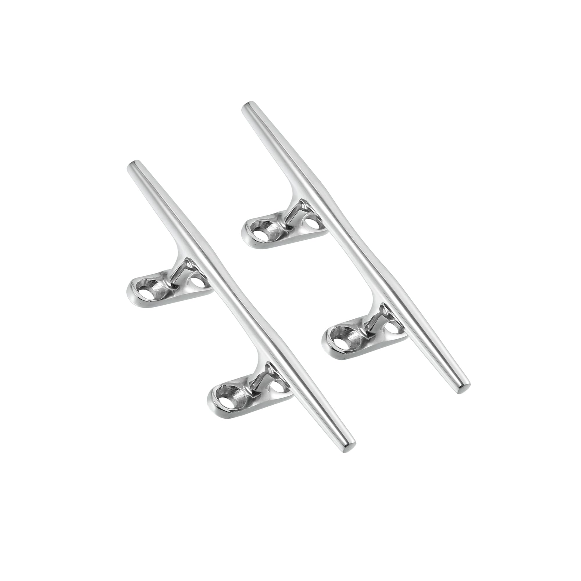 VekAuto 2pcs 6 Inch Stainless Steel Flagpole Cleat Hook Boat Deck Rope Cleat Auto Accessories