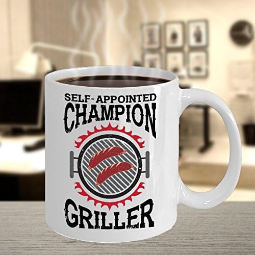 Best Funny Coffee Mugs For Griller Champion - Perfect Gift Set - Both Sides (15oz)