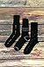 3 Pack Mens Loose Non Binding Wide Top Antibacterial No Sweat Bamboo Dress Socks (7-12 US, Black)