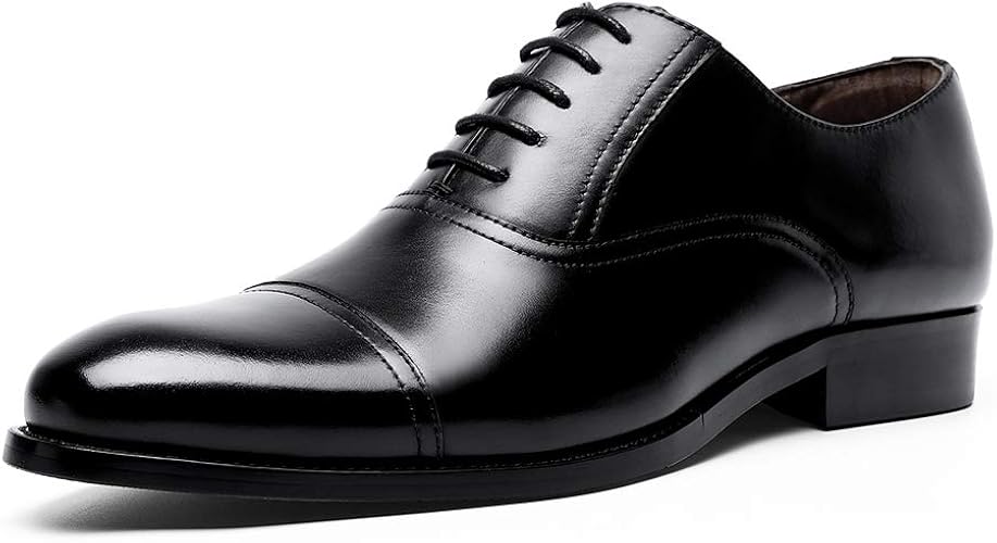 Amazon Ikuma ビジネスシューズ メンズ 紳士靴 革靴 本革 高級靴 ストレートチップ 履きやすい 通気性 レースアップ フォーマル 冠婚葬祭 黒 ブラック 25 5ｃｍ ビジネスシューズ