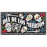 Amscan Day of The Dead Halloween Party Sugar Skull Dia De Los Muertos Hanging Sign Decoration, Multicolor, 65