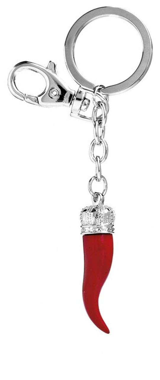 Keychain Amulet red Horn cod.EL3162 cm 12x3,2x1,2h by Varotto & Co.