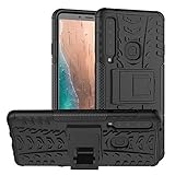 Galaxy A9 2018 Case,PUSHIMEI Air Cushion Heavy Duty Shockproof with Kickstand Hard PC Back Cover Soft TPU Dual Layer Protection Phone Stand Case Cover For Samsung A9 star pro/A9s(Black Kickstand case)