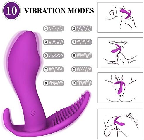 ruixingsi Wearable Butterfly Massaging Toys - Multiple Speed- Wireless Remote Control - Silent Soft Skin-Friendly - Back Neck Shoulder Relaxation
