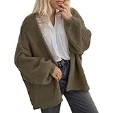 Women Chunky Sweater Y2k Oversized Knit Cardigans Long Sleeve Open Front Knit Sweaters Outwear 2026 Fall Winter Clothes