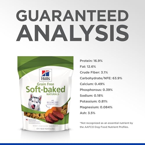 HILL’S GRAIN FREE SOFT-BAKED NATURALS DOG TREATS, BEEF & SWEET POTATO, 8 OZ. BAG
