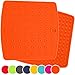Premium Silicone Pot Holders for Kitchen - Easy to Clean Trivets for Hot Pots and Pans - This Kitchen Tool Works Well as Silicone Trivet, Hot Pads for Oven, Potholders (7x7 in, Orange, 1 Pair)