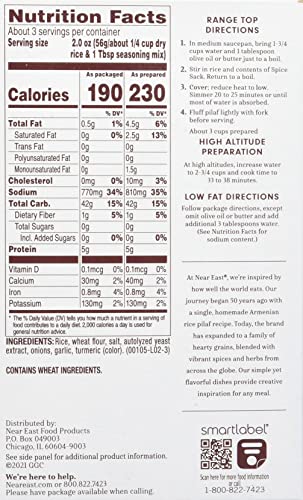 NEAR EAST ORIGINAL RICE PILAF MIX 3 COUNT, 6 OZ