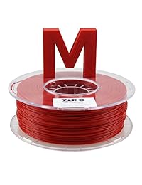 Ziro Impresora 3d filamento pla 1.75 baisc Color Series 1 kg (2.2lbs) 19 colores, Bright Red
