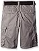 Lee Big Boys Dungarees Belted Wyoming Cargo Short, Pewter, 8