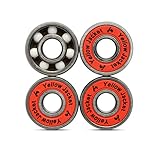 Yellow Jacket Premium Fidget Spinner Replacement Bearings, 1 Ceramic Spin Bearings, 3 Steel Racer Red Counterweight Bearings