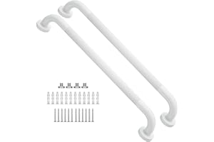 2 Pack 24 Inch Anti Slip Shower Grab Bar Oil Rubbed White 1.25" Diameter,Munzong Bathroom Grab Bar, Knurled Bathroom Balance Bar,Safety Hand Rail Support Handicap Elderly Senior Assist Bath Handle