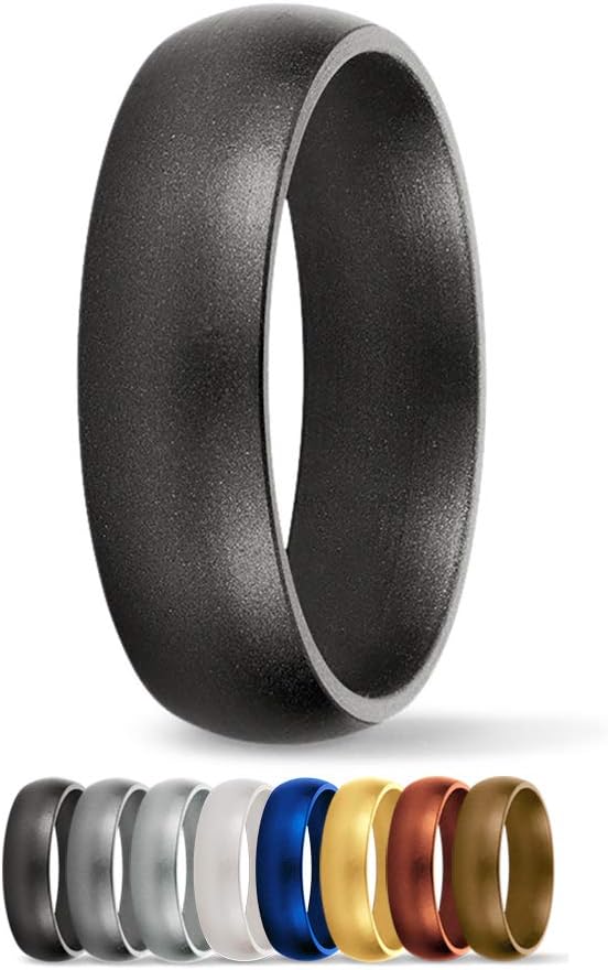 SAFERINGZ COMMITMENT TO WORKSafeRingz Silicone Wedding Ring, 6mm, Made in the USA, Men or Women, Size 4-13