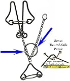 FREEDOM'S RING _ Tavern Puzzles Heavy Metal Disentanglement-Style Brain Teaser __ With BONUS Twisted Nail Puzzle