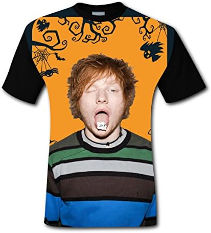 Fashion Ed-Sheeran Men 3D Printed Short Sleeve tees Round Neck T shirts L