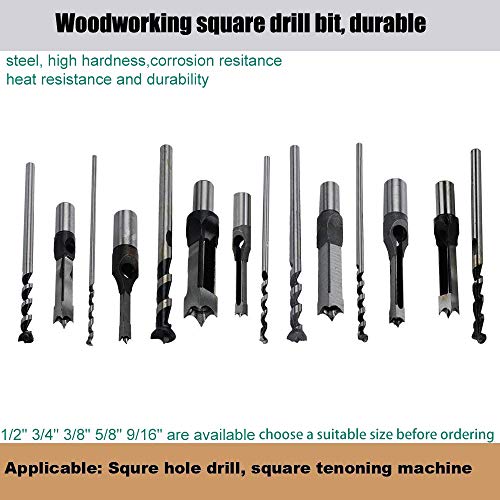 image for SaferCCTV Woodworker 3/4 Inch Square Hole Drill Bits Mortising Chisel 