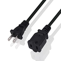 2 Pack 2 Prong Extension Power Cord 5FT, US