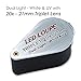 20x Magnification Magnifying Mini Folding 21mm Optic Lens Glass Jewellers Lens Loupe with LED Light for Map, Jewelry, Diamonds, Gems, Coins, Stamp