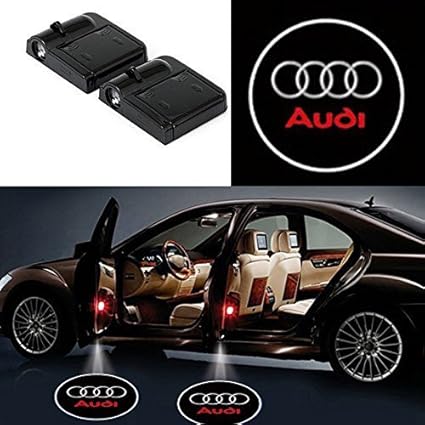 2 luces LED inalámbricas para puerta de coche con emblemas de ...