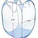 Drhob Foldable pop up net /mesh clothes washing laundry basket bag bin hamper A variety of colors random
