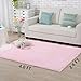 Hughapy Home Decorator Modern Shag Area Rugs Super Soft Solid Living Room Carpet Bedroom Rug and Carpets,80 120cm(Pink)