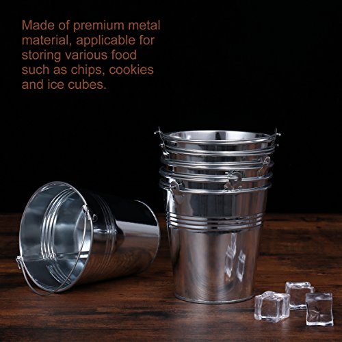 3 NUOLUX+Tinplate+Metal+Bucket+French