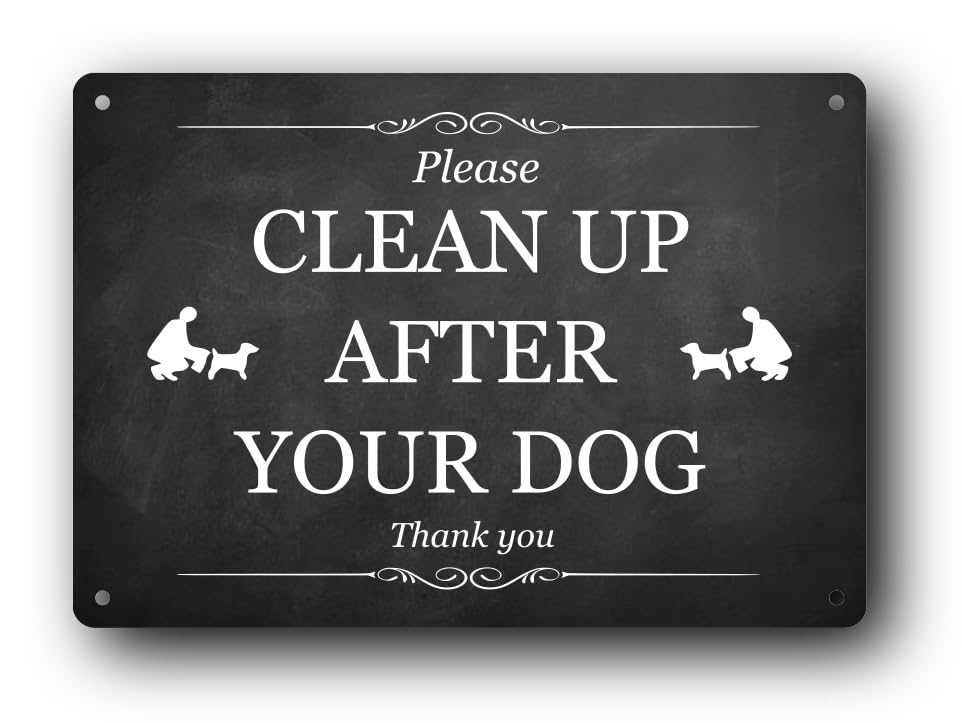 A5 Please Clean Up After Your Dog Sign - 3mm Aluminium Composite, UV Printed, 8" x 6" - Ideal for Parks, Gardens, Outdoor Use