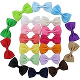 QingHan 20 Pcs Baby Girl Boutique Grosgrain Ribbon Hair Bows Alligator Clips For Teens Kids Toddlers Children Pack of 20
