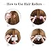 Yousha DIY Self Grip Plastic Hair Roller Curler, Heatless Snap Bang Roller with Clip, Hairdressing Curlers, 6pcs, Medium, Random Color