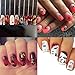 Halloween Nail Decals Tip Nail Art Stickers Self-adhesive Nail Decoration for Manicure DIY or Nail Salon 4 Sheet (black 01)