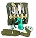 10-Piece Gardening Tool Set with Zippered Detachable Tote and Folding Stool Seat with Backrest