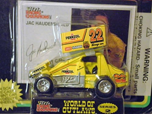WORLD OF OUTLAWS Jac Haudenschild Sprint Car (yellowcar#22) Series 2 1:64 Scale die-cast Racer by Racing Champions