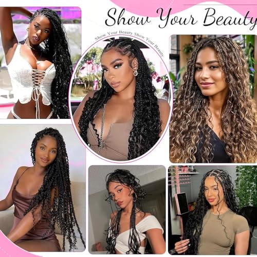 Miracle Knots Crochet Human Hair,18 Inch 50 Strands Pre-Separated Feather Crochet Human Hair for Boho Braids human hair Extensions,Invisible,Reusable,Beginner-Friendly (1B#, 18 Inch (50 Strands))