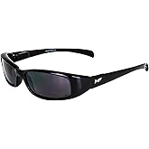 MF Eyewear Bad Attitude Motorcycle Sunglasses Black Frames Super Dark Lens
