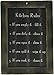 Generic Framed Kitchen Rules Blackboard - Primitive Country Rustic Reminders Wall Decor