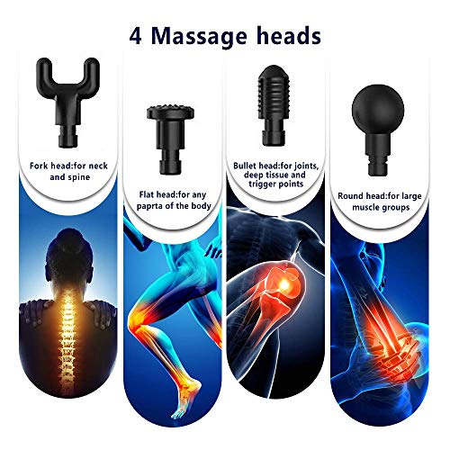 zorvo [Upgrade Version] Muscle Massage Gun-Hand Held Deep Tissue Muscle Massager-Cordless Percussion Massager-Professional Personal Massage Device-20 Speed and Ultra Quiet Technology - Thumbnail 2