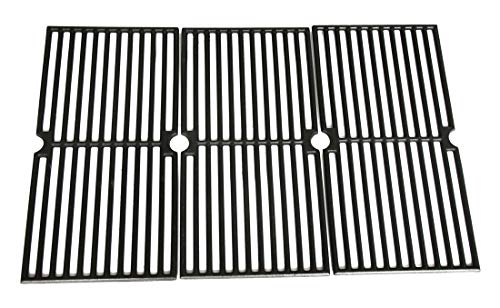 Hongso PCD103 Universal Gas Grill Grate Cast Iron Cooking Grid Replacement For Brinkmann 810-7490-F, 810-8410-S, 8107490F, 8108410S, 8107490-F, 8108410-S, Charmglow 810-8410-F, Sold As A Set Of 3