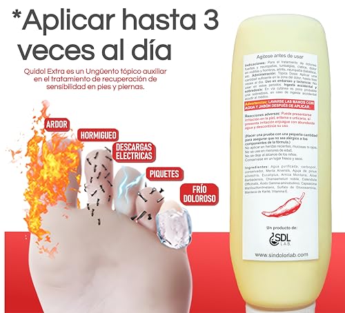 Ungüento para Dolor Intenso tipo Neuropático con Capsaicína Quidol Extra 150gr