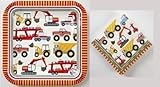 Meri Meri Big Rig - Construction - Party Pack - Boys Birthday Party - 12 Plates 16 Napkins