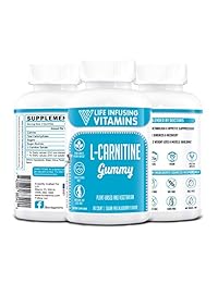 Liv L-Carnitina Gummy, extra fuerza, 500 mg, base de plantas, vegetariano, Halal, Kosher,...
