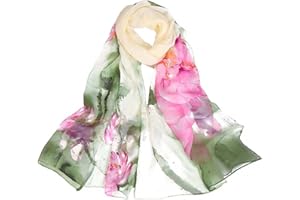 Acotavie Scarfs for Women Lightweight Print Floral Pattern Scarf Fashion Scarves Sunscreen Wraps Shawls