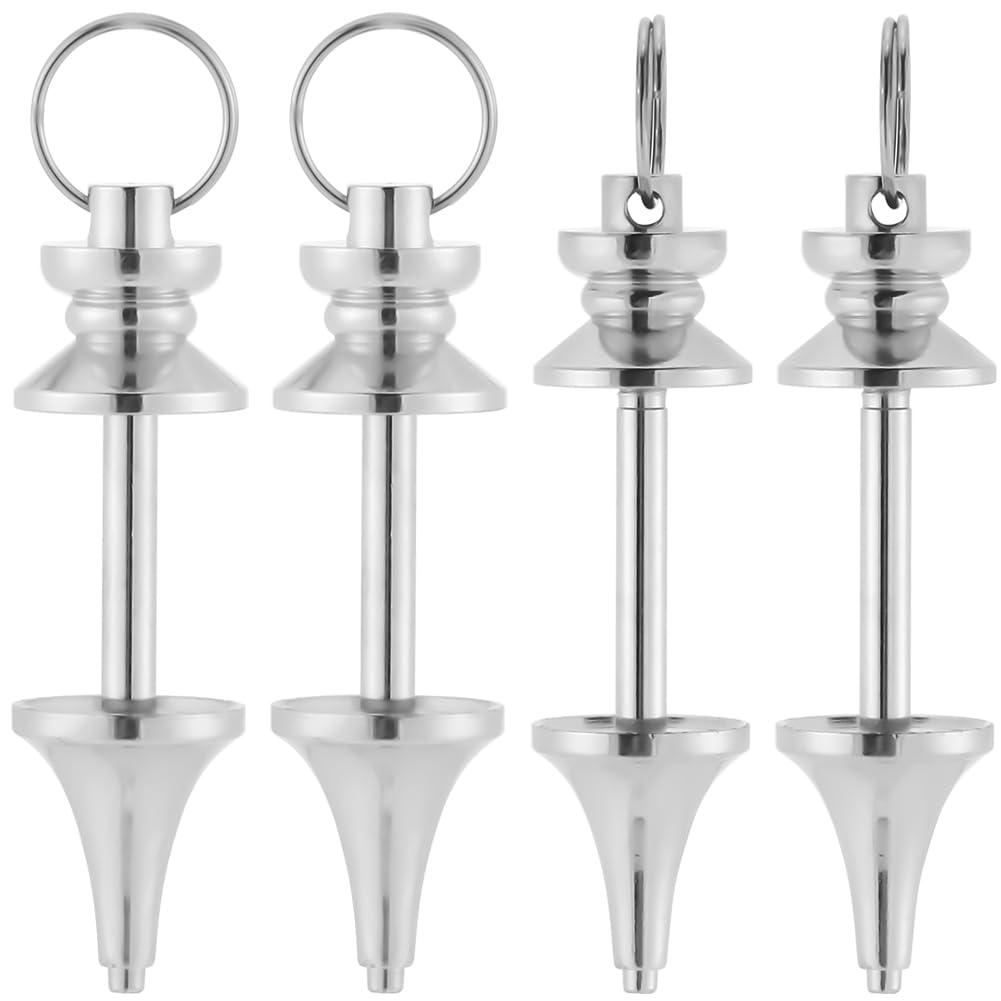 SUNNYCLUE 1 Box 6Pcs Key Chain Bars Silver Beadable Keychain Bulk Blank Eye Pin Bails Brass Metal Screw Pendant Connector Keychains Making Supplies for Large Hole Beads Necklaces Earring jewellery Cra