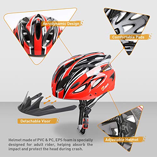 image for JBM international JBM 7 Pieces Protective Gear Set - Bike Helmet for 