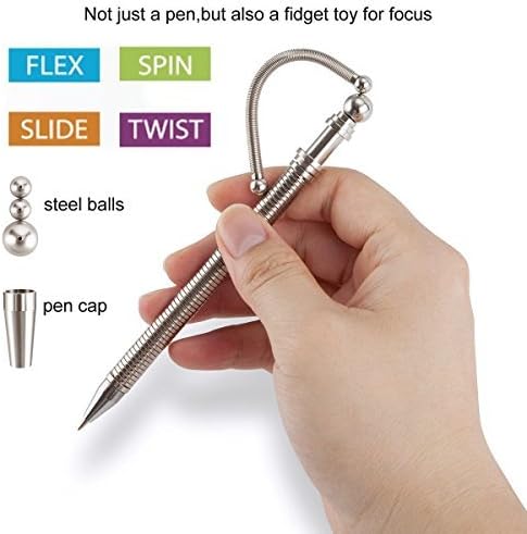 Lesen Think Ink Pen, Magnetic Think Pen Finger Fidget Toy, Stress Reducer Anxiety Boredom Relieve for Office, School Desk Gadget