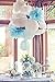 Furuix Baby Shower Decorations for Boy 16 pcs White Baby Blue Tissue Pom Pom Flower and Paper Lanterns First Birthday Party Decorations Frozen Baby Shower Party Decoration Set for Boy