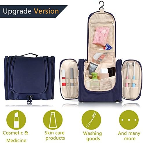 Hanging Toiletry Bag, Toiletry Bag Bathroom Organizer Travel Comestic Kit,Waterproof and Lightweight for Men and Women (Royal blue)