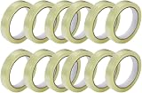 GTSE 12 Pack Cellotape 24mm x 66m Gift Wrap Clear Tape Dispenser Compatible