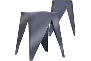 ISL Furnishings InterSpaceLiving Zuho Multi-Use Stool (2, Charcoal)