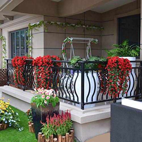 image for LAIHUI Hanging Flowers Plants,Artificial Violet Flower Wall Wisteria B